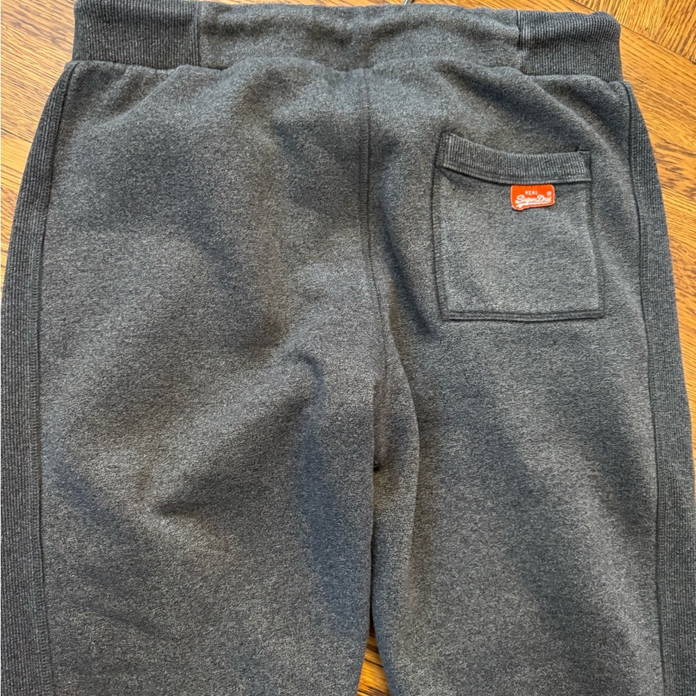 #677 Superdry The Orange Label Gray designer Jogger Pants (NWOT) comfortable - Picture 13 of 13